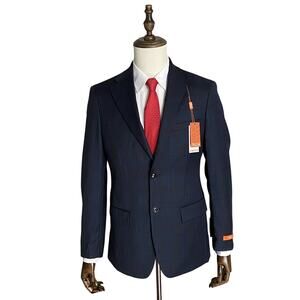 Tallia Sport Coat Men's 36R Sport Coat Verdello Stretch Navy/Brown NEW